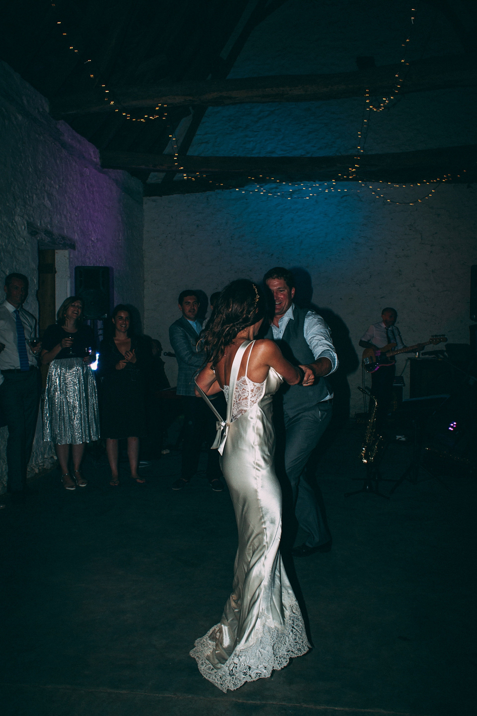 Bride Katie wears a David Fielden gown for her wedding in the Dordogne. Photography by Casey Avenue.