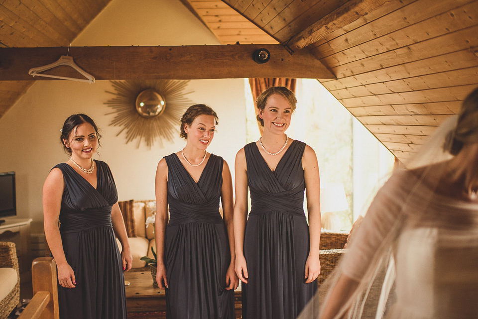 Bride Charlotte wore La Sposa for her elegant, relaxed and romantic South Farm garden wedding. Photography by Matt Penberthy.