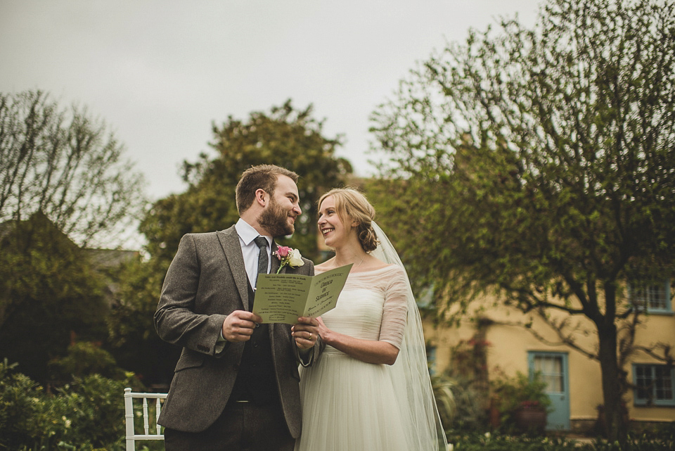 Bride Charlotte wore La Sposa for her elegant, relaxed and romantic South Farm garden wedding. Photography by Matt Penberthy.