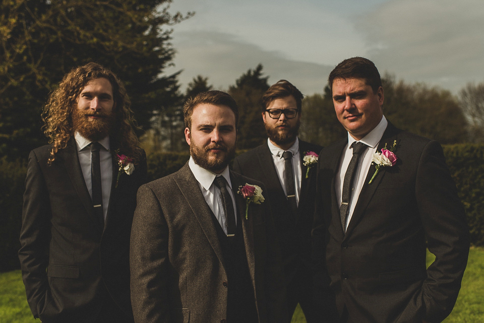 Bride Charlotte wore La Sposa for her elegant, relaxed and romantic South Farm garden wedding. Photography by Matt Penberthy.