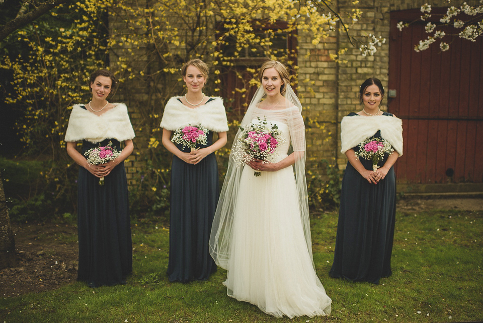 Bride Charlotte wore La Sposa for her elegant, relaxed and romantic South Farm garden wedding. Photography by Matt Penberthy.