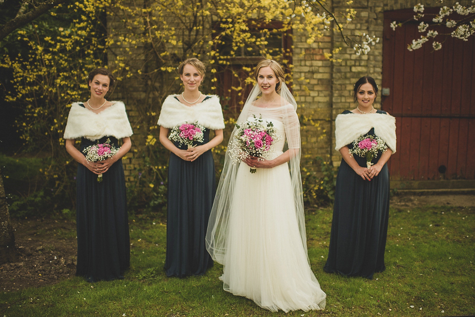 Bride Charlotte wore La Sposa for her elegant, relaxed and romantic South Farm garden wedding. Photography by Matt Penberthy.