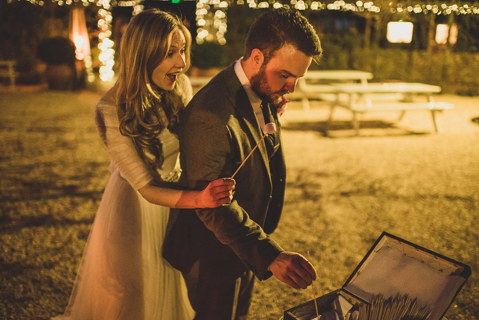 Bride Charlotte wore La Sposa for her elegant, relaxed and romantic South Farm garden wedding. Photography by Matt Penberthy.