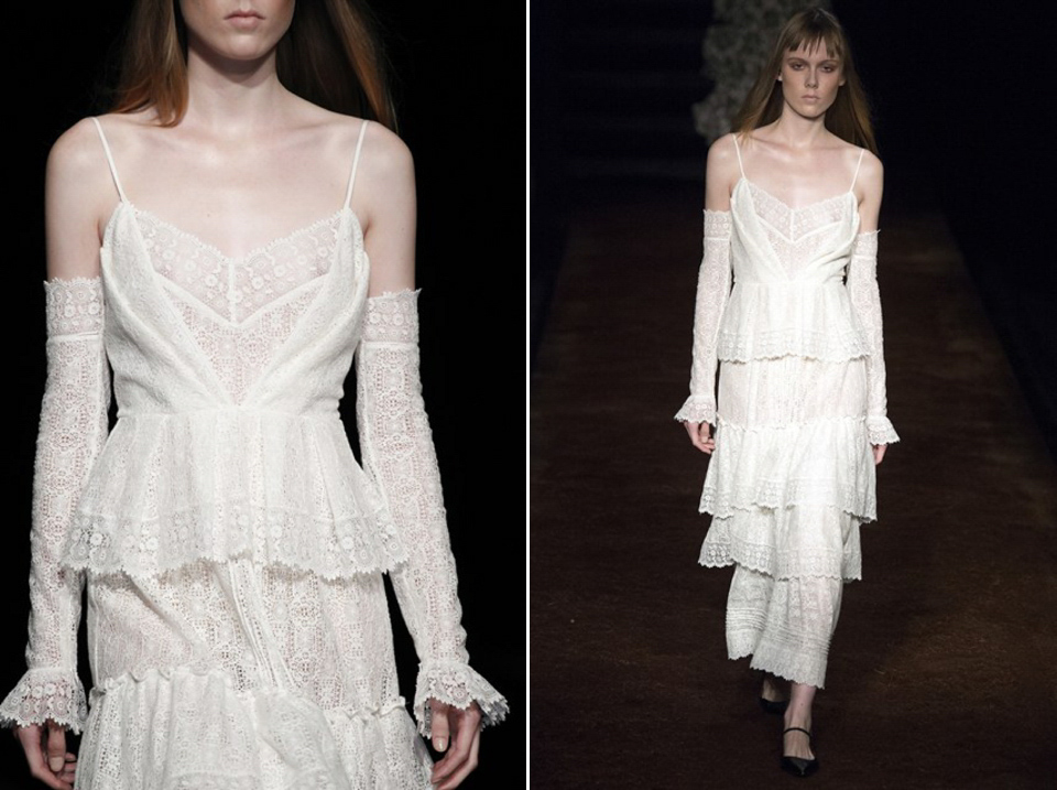 Lingerie inspired gowns - bridal fashion predictions for 2016