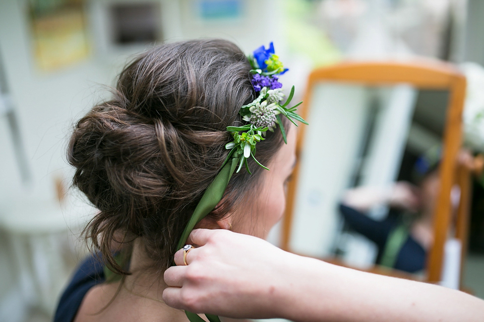 An Heirloom Veil for a Colourful, Homespun, Country Garden Wedding. Photography by Luvvy Hukins.