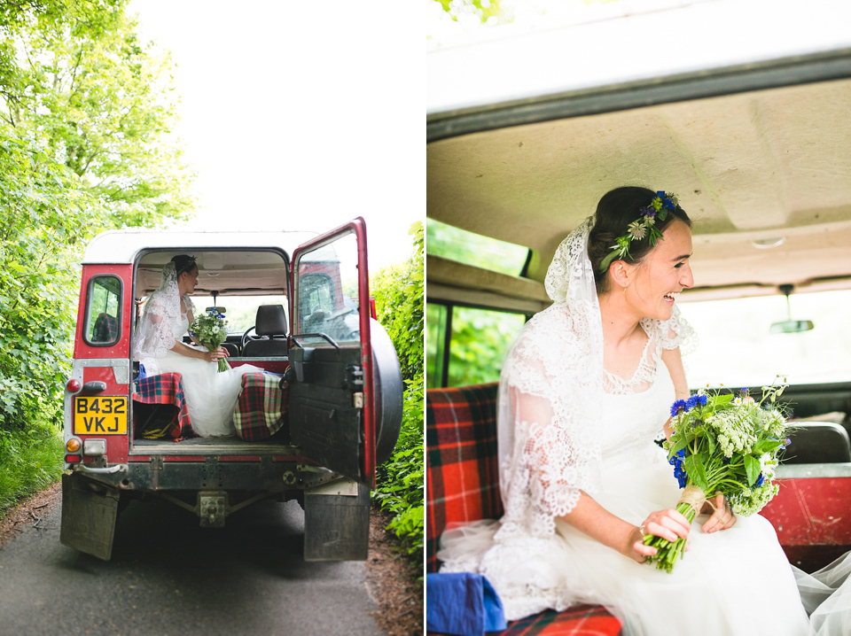 An Heirloom Veil for a Colourful, Homespun, Country Garden Wedding. Photography by Luvvy Hukins.