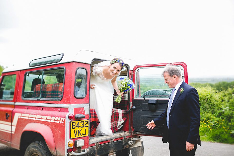 An Heirloom Veil for a Colourful, Homespun, Country Garden Wedding. Photography by Luvvy Hukins.