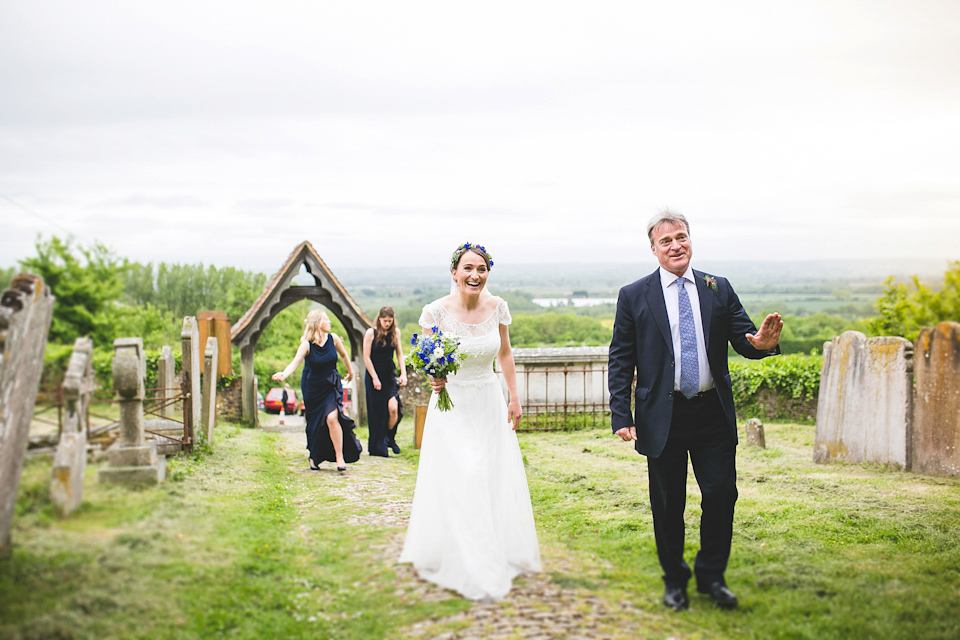 An Heirloom Veil for a Colourful, Homespun, Country Garden Wedding. Photography by Luvvy Hukins.