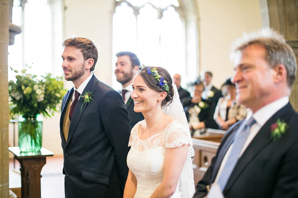 An Heirloom Veil for a Colourful, Homespun, Country Garden Wedding. Photography by Luvvy Hukins.