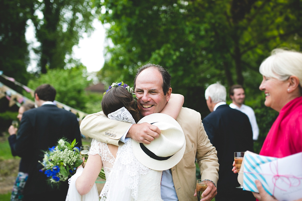 An Heirloom Veil for a Colourful, Homespun, Country Garden Wedding. Photography by Luvvy Hukins.