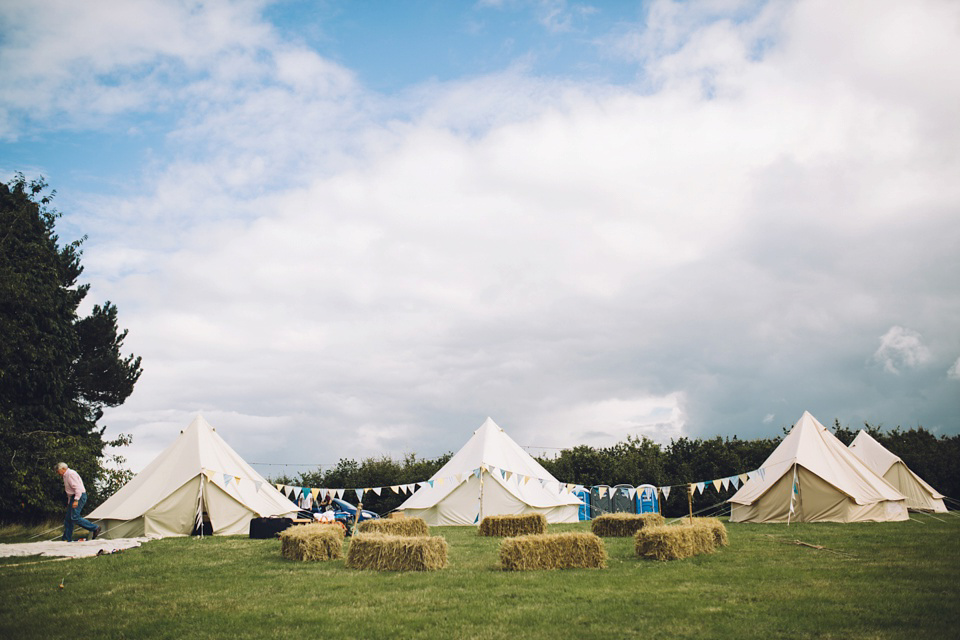 A Phase Eight Dress for a Good Life Festival Wedding in Wales. Images by Green Antlers Photography.