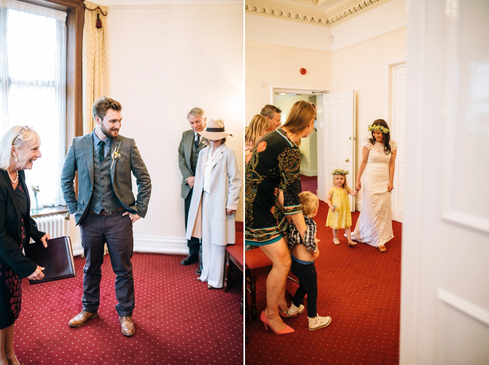 A Phase Eight Dress for a Good Life Festival Wedding in Wales. Images by Green Antlers Photography.