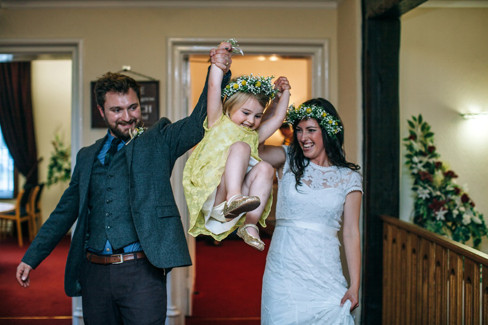 A Phase Eight Dress for a Good Life Festival Wedding in Wales. Images by Green Antlers Photography.