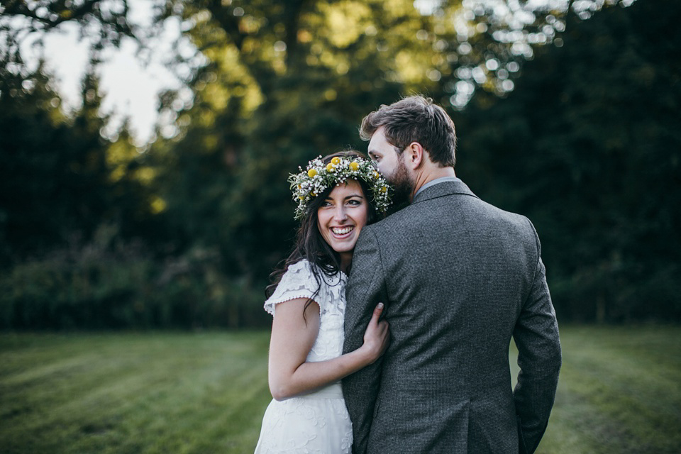 A Phase Eight Dress for a Good Life Festival Wedding in Wales. Images by Green Antlers Photography.