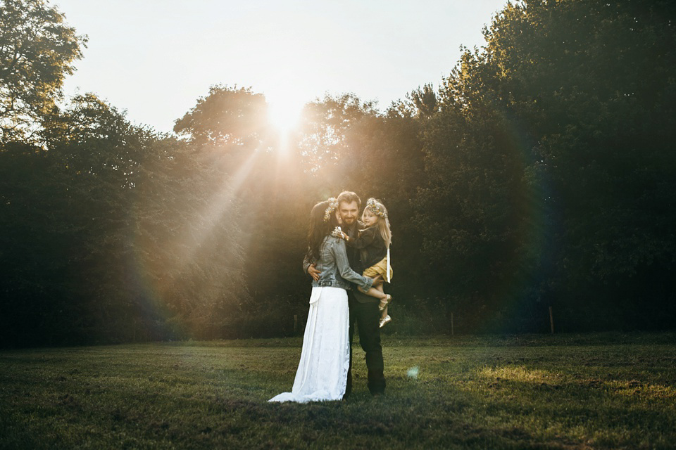 A Phase Eight Dress for a Good Life Festival Wedding in Wales. Images by Green Antlers Photography.