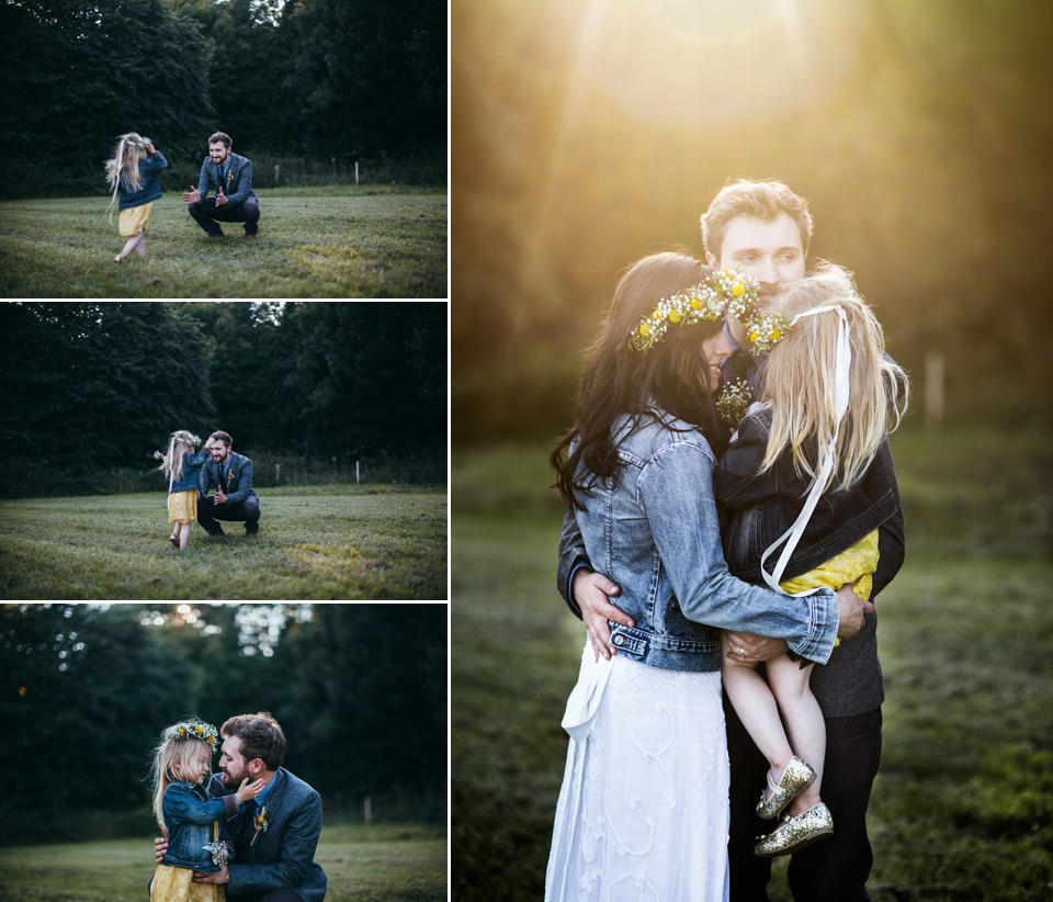 A Phase Eight Dress for a Good Life Festival Wedding in Wales. Images by Green Antlers Photography.