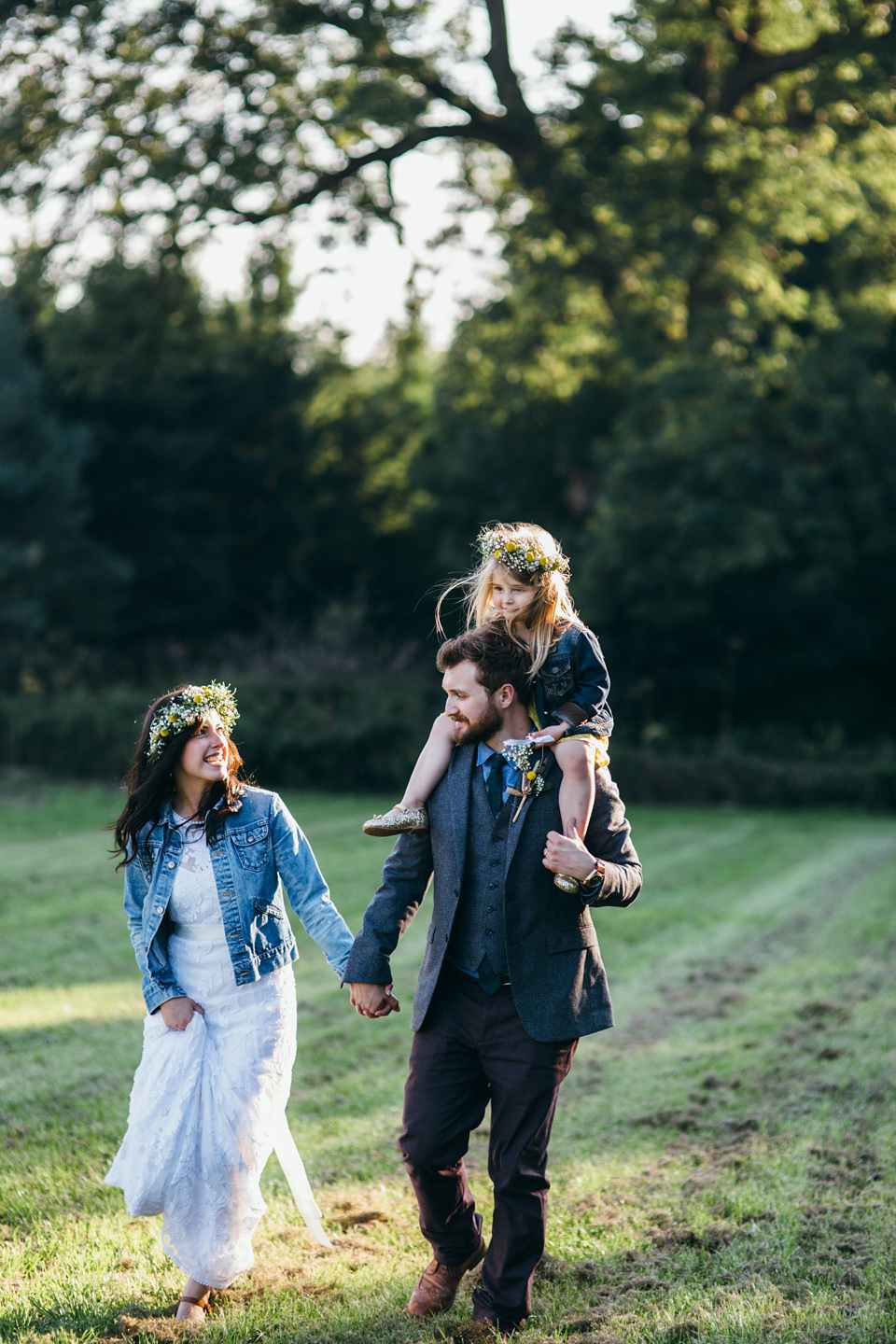 A Phase Eight Dress for a Good Life Festival Wedding in Wales. Images by Green Antlers Photography.