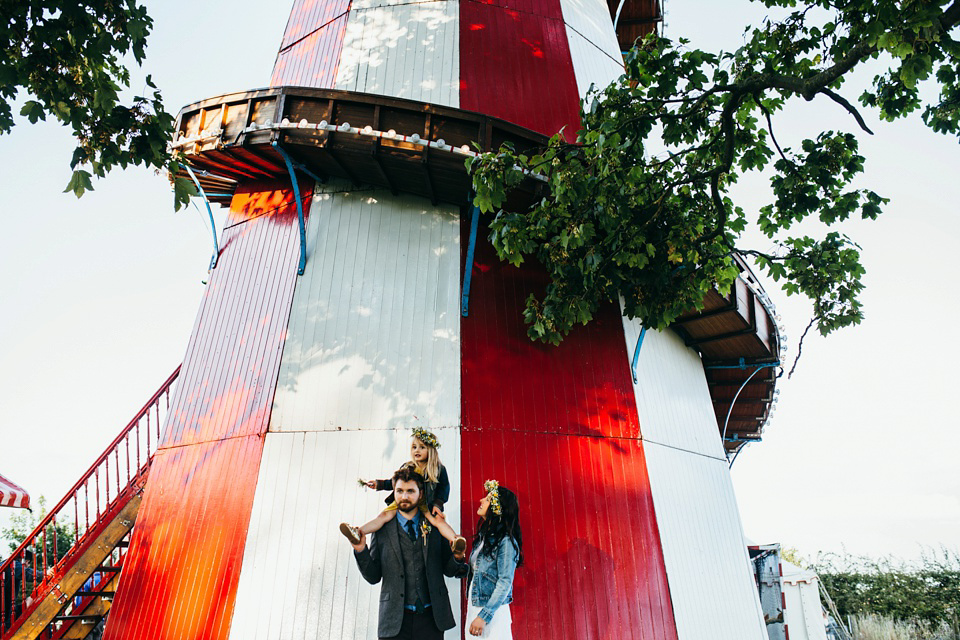 A Phase Eight Dress for a Good Life Festival Wedding in Wales. Images by Green Antlers Photography.