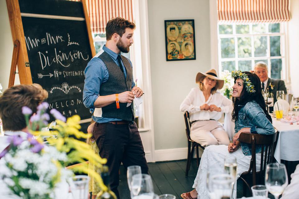 A Phase Eight Dress for a Good Life Festival Wedding in Wales. Images by Green Antlers Photography.