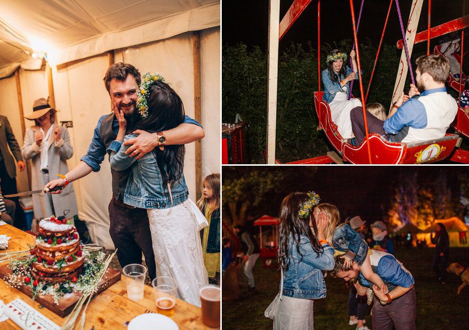 A Phase Eight Dress for a Good Life Festival Wedding in Wales. Images by Green Antlers Photography.