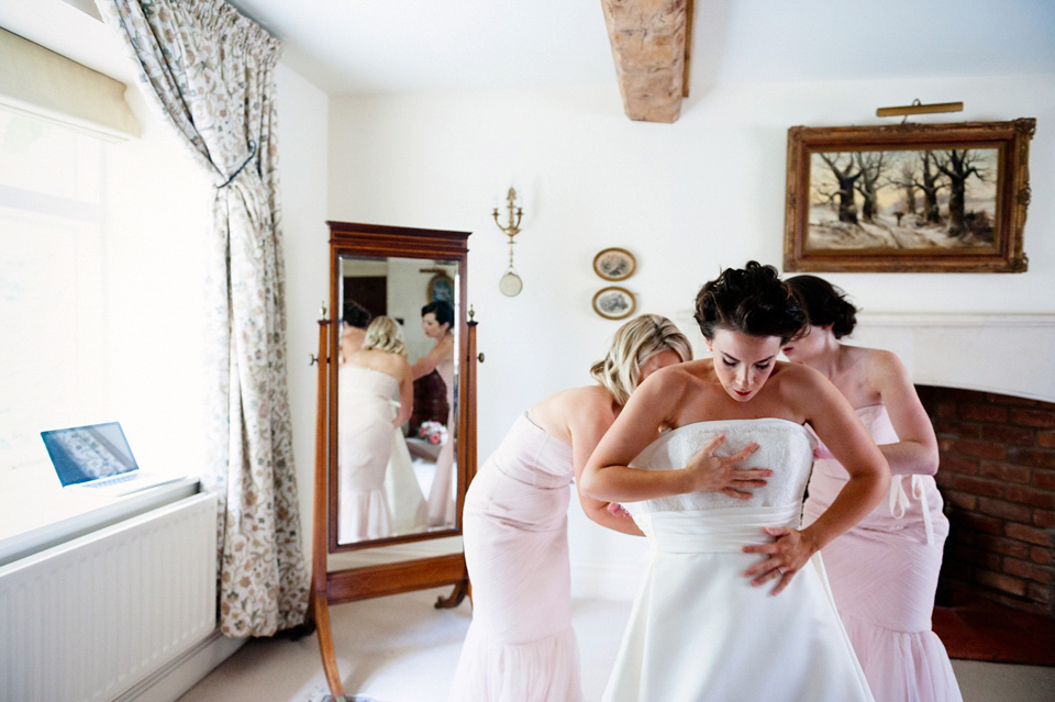 A Grace Kelly Inspired Gown for an English Country House Wedding Filled with Beautiful Blooms. Images by Babb Photo.