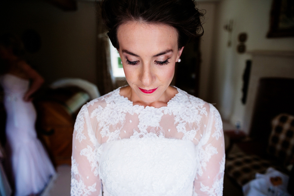 A Grace Kelly Inspired Gown for an English Country House Wedding Filled with Beautiful Blooms. Images by Babb Photo.