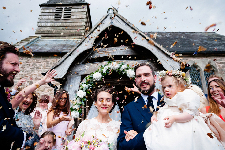 A Grace Kelly Inspired Gown for an English Country House Wedding Filled with Beautiful Blooms. Images by Babb Photo.