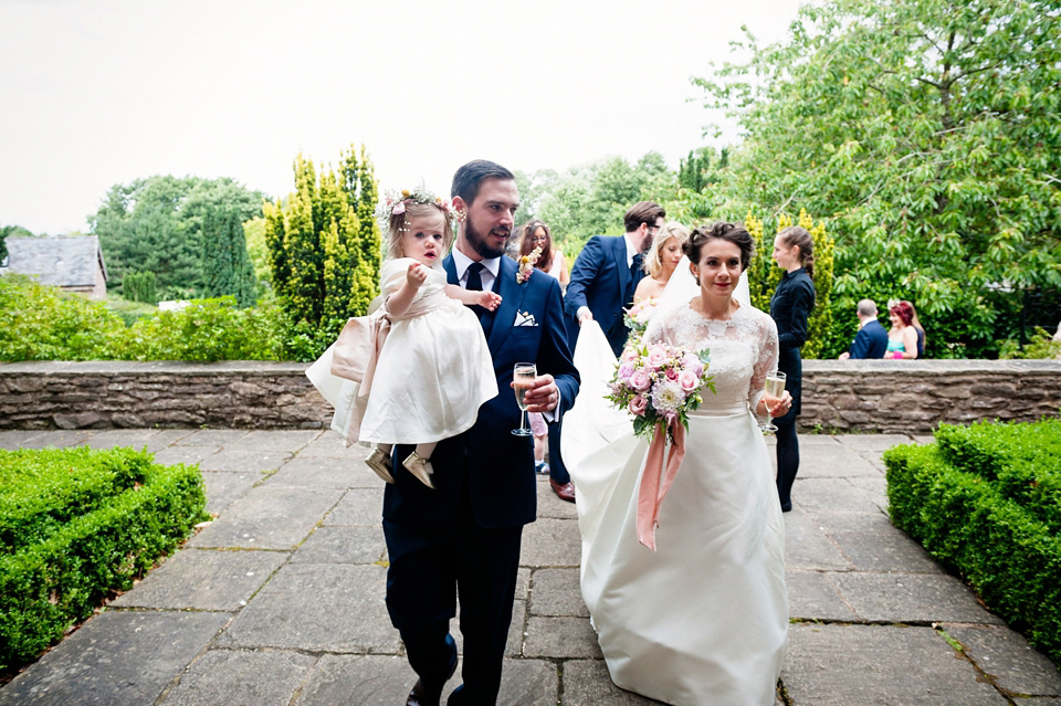 A Grace Kelly Inspired Gown for an English Country House Wedding Filled with Beautiful Blooms. Images by Babb Photo.