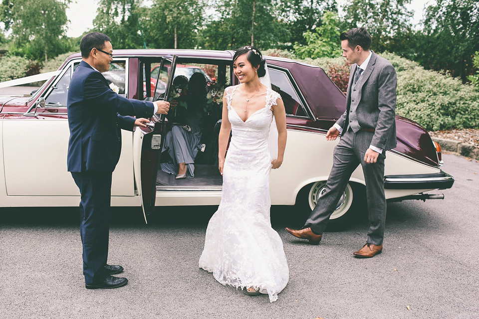 A Floral Gown and Pug Flowerdog for a Colourful and Vintage Inspired Black Tie Wedding, photography by Emma Boileau.