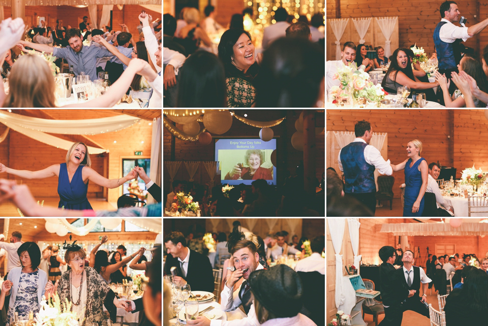 A Floral Gown and Pug Flowerdog for a Colourful and Vintage Inspired Black Tie Wedding, photography by Emma Boileau.