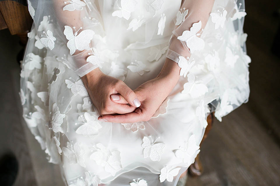 A Kaviar Gauche Butterfly Gown for a Boat Wedding in Amsterdam, photogrpahy by Taran Wilkhu.