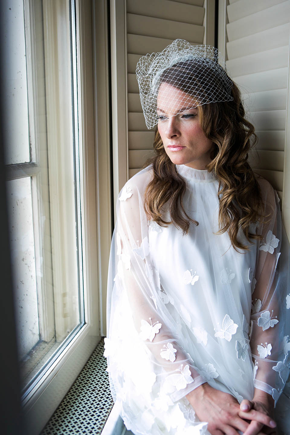 A Kaviar Gauche Butterfly Gown for a Boat Wedding in Amsterdam, photogrpahy by Taran Wilkhu.