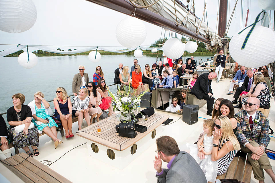 A Kaviar Gauche Butterfly Gown for a Boat Wedding in Amsterdam, photogrpahy by Taran Wilkhu.