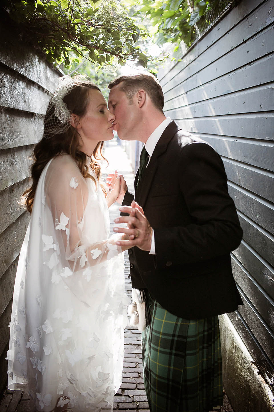 A Kaviar Gauche Butterfly Gown for a Boat Wedding in Amsterdam, photogrpahy by Taran Wilkhu.