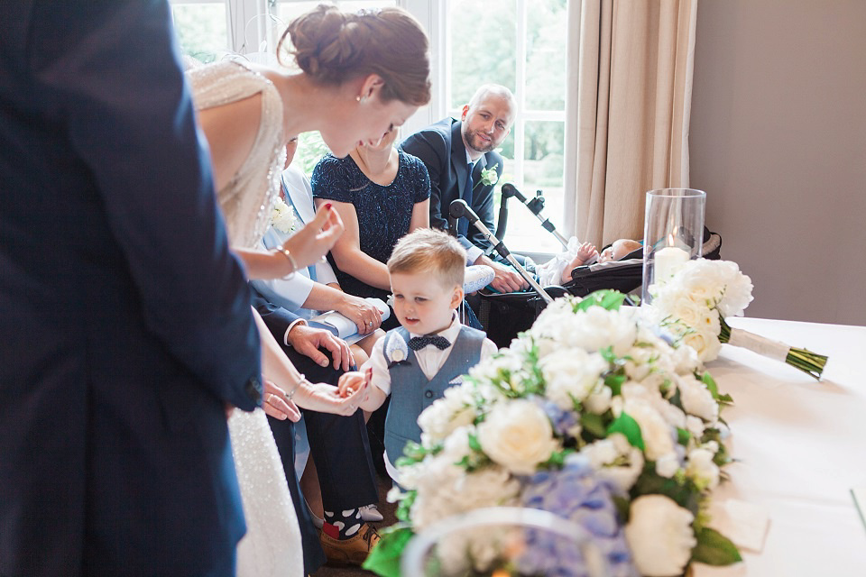 Bride Meg wears Eden by Jenny Packham for her 1920s and Great Gatsby inspired wedding at the Woodlands Hotel in Leeds. Photography by Cat Hepple.