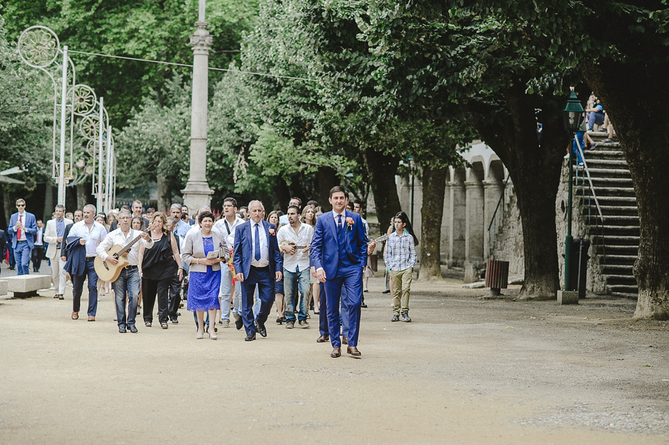  A Suzanne Neville Gown and Pretty, Floral Crown for a Travel Inspired Wedding in Portugal
