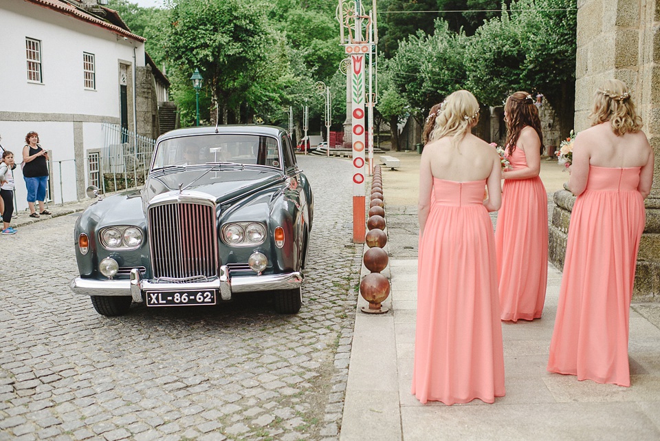  A Suzanne Neville Gown and Pretty, Floral Crown for a Travel Inspired Wedding in Portugal