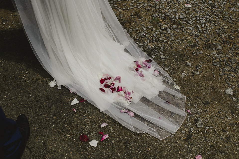  A Suzanne Neville Gown and Pretty, Floral Crown for a Travel Inspired Wedding in Portugal