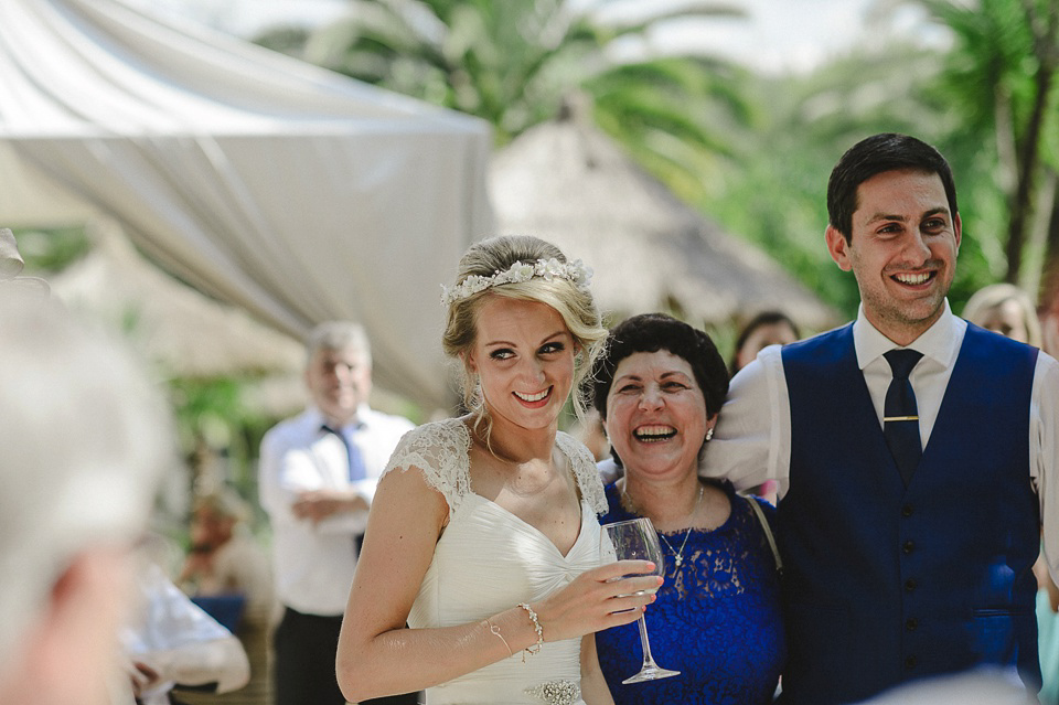  A Suzanne Neville Gown and Pretty, Floral Crown for a Travel Inspired Wedding in Portugal