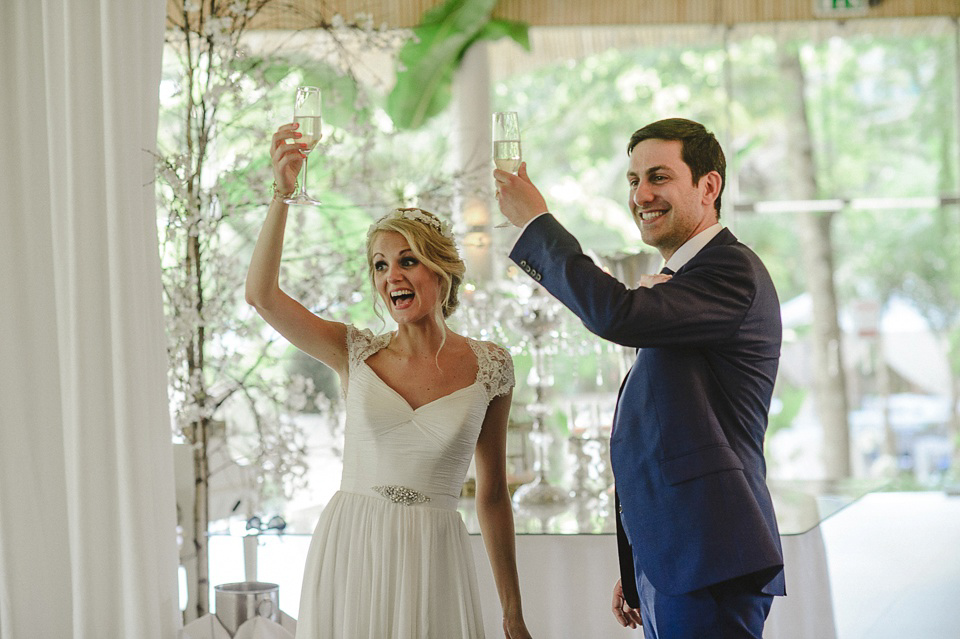  A Suzanne Neville Gown and Pretty, Floral Crown for a Travel Inspired Wedding in Portugal