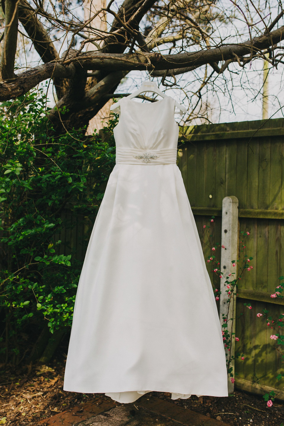 A Pronovias gown for a pastel colour Japanese garden wedding. Images by Peppermint Love Photography