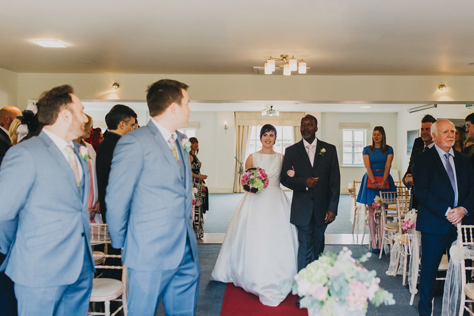 A Pronovias gown for a pastel colour Japanese garden wedding. Images by Peppermint Love Photography