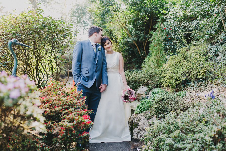 A Pronovias gown for a pastel colour Japanese garden wedding. Images by Peppermint Love Photography