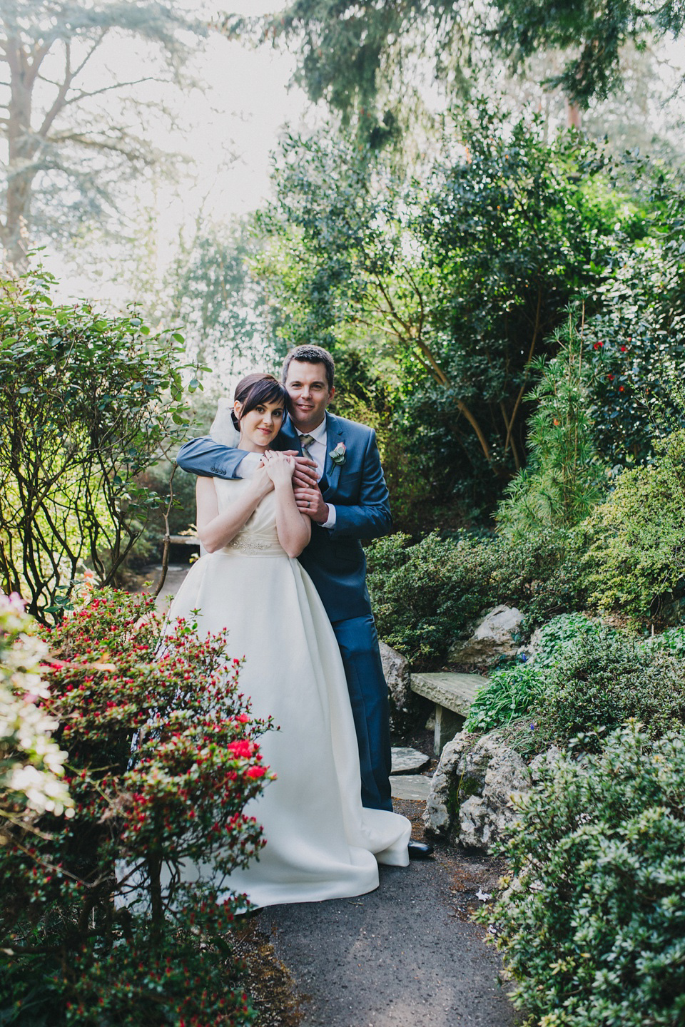 A Pronovias gown for a pastel colour Japanese garden wedding. Images by Peppermint Love Photography