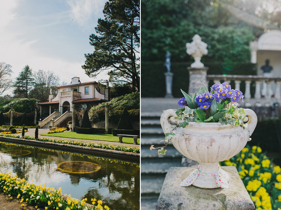 A Pronovias gown for a pastel colour Japanese garden wedding. Images by Peppermint Love Photography