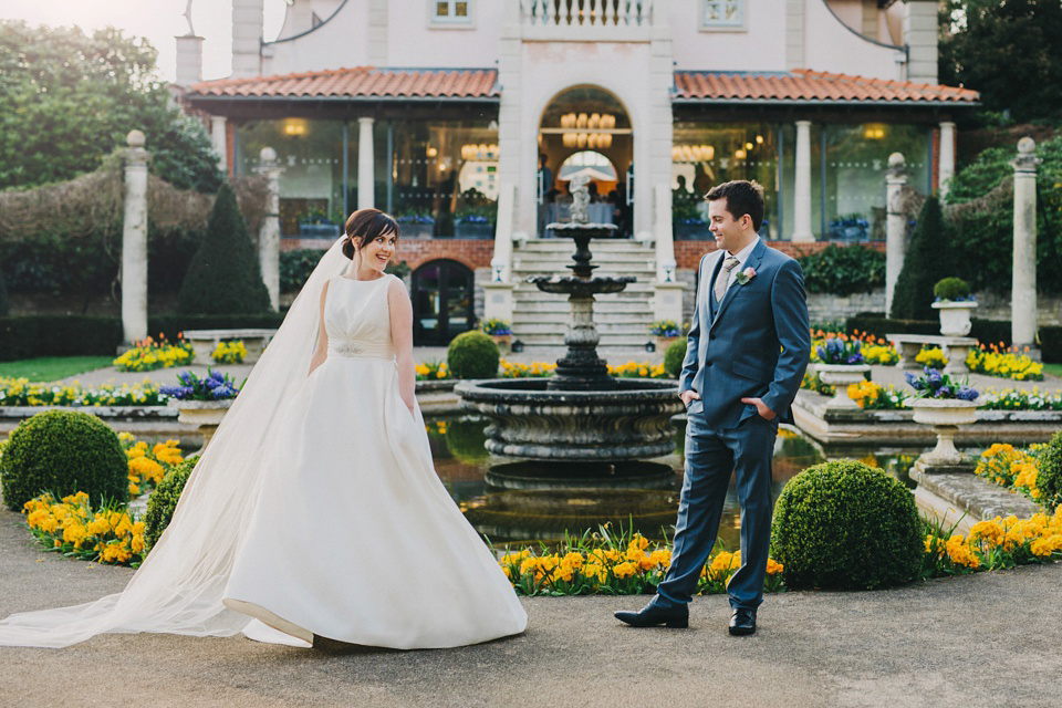 A Pronovias gown for a pastel colour Japanese garden wedding. Images by Peppermint Love Photography