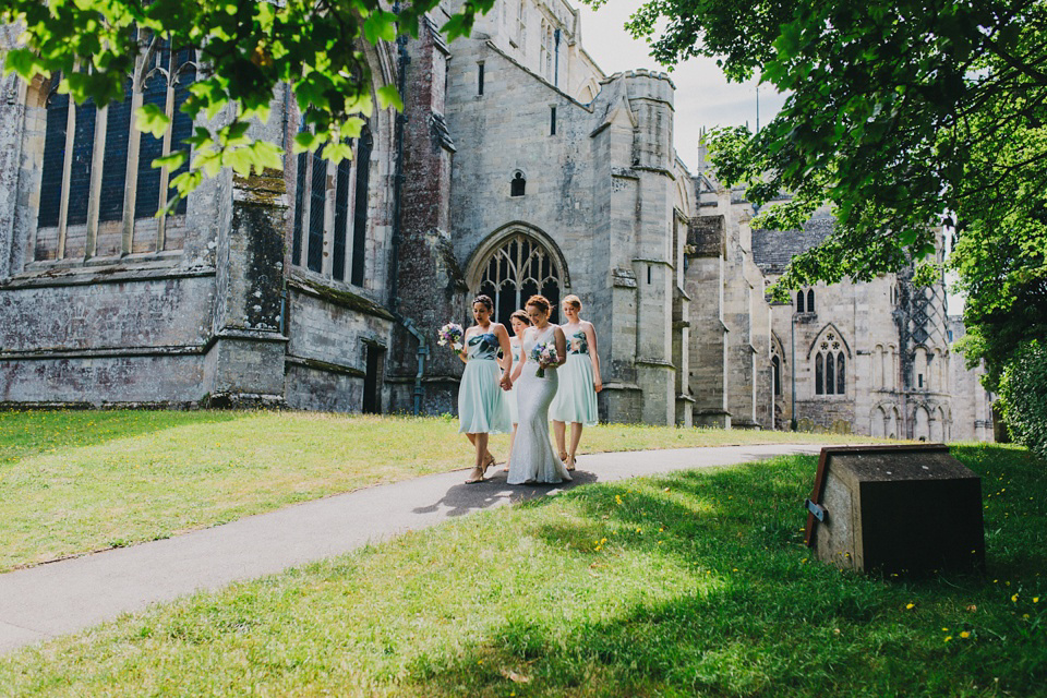 Rachel Gilbert Glamour For An Australian Inspired English Garden Wedding. Images by Peppermint Love Photography.