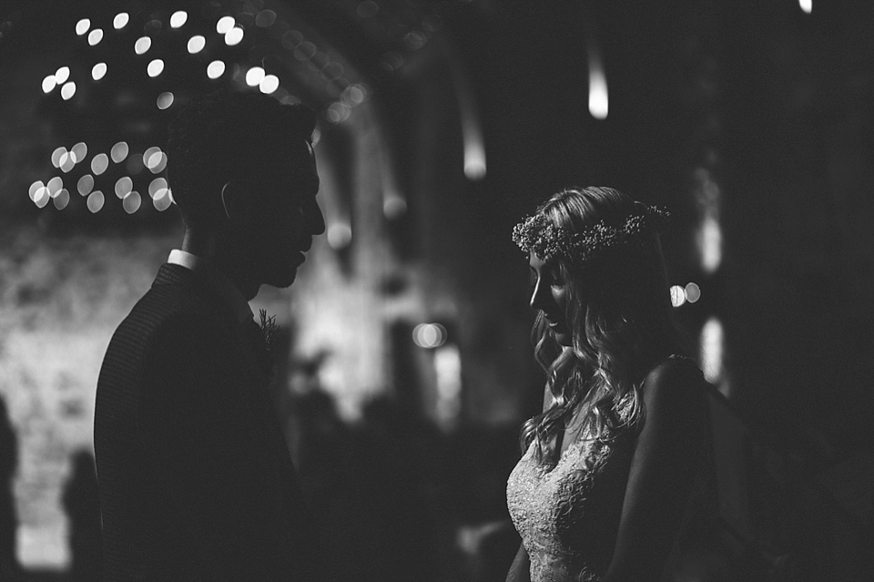 The bride wears Essense of Australia for her rustic wedding at Healey Barn, Northumberland. Photography by The Twins.