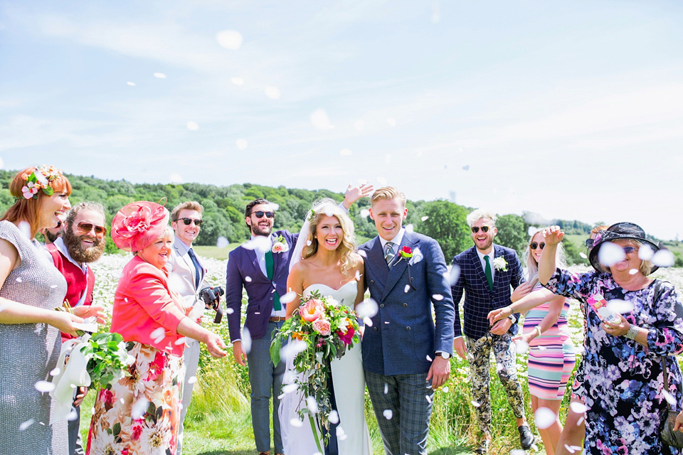 Gemy Maalouf Glamour and Gold Platforms for a Colourful 70's Inspired Wedding. Photography by Hayley Savage.