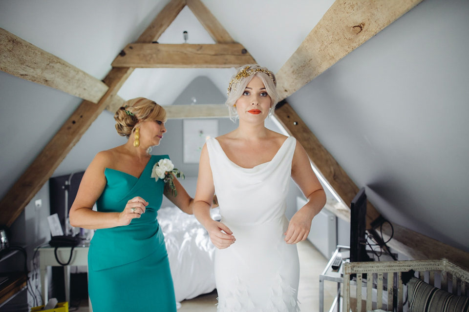 Bride Rachael owns concept store, objectstyle.co.uk. She married her designer husband Alex at an undisclosed venue in August 2015. Their Scandinavian, minimalist and geometric inspired wedding was styled by Michelle of Pocketful of Dreams and photographed by Lucy Little.